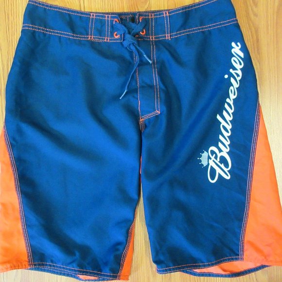 Budweiser Other - BUDWEISER UNLINED POLYESTER SWIM SHORTS Sz 30